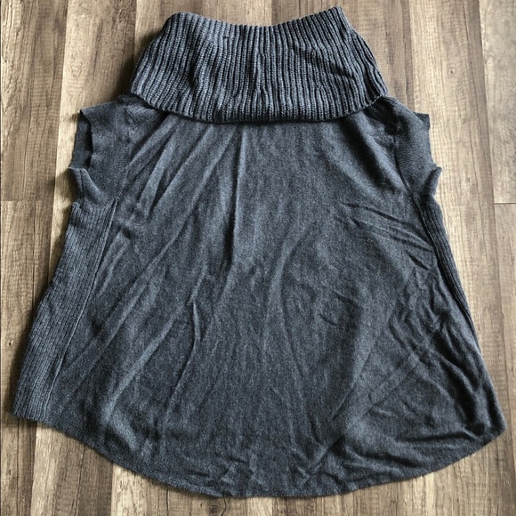 Athleta Kennewick Gray Cowl Neck Merino Wool Blend Short Sleeve Top XXS - Picture 6 of 8